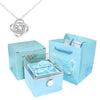 Rotating Rose Box with Heart Necklace 