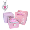 Rotating Rose Box with Heart Necklace 