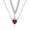 Heart & Sword Couple Necklace 