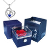 Rotating Rose Box with Heart Necklace 